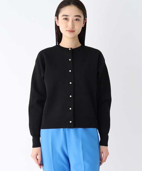 OPAQUE.CLIP（オペークドットクリップ）の「◆パール調ボタン クルーネックカーディガン（カーディガン/ボレロ・レディース・ブラック/オフホワイト・38/40）」の17枚目の写真