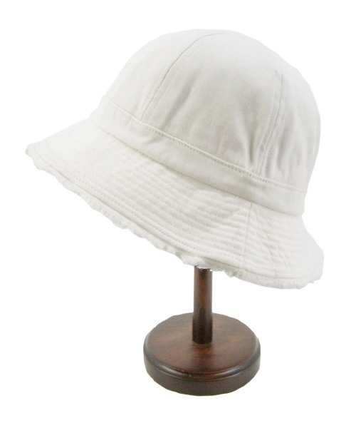 polcadot（ポルカドット）の「DNIM FRINGE METRO HAT/デニム フリンジ メトロハット（ハット・レディース・ブラック/ホワイト/ネイビー・FREE）」の2枚目の写真