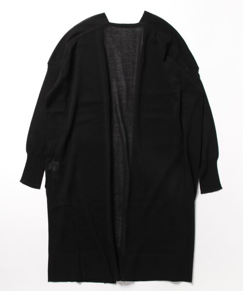 Q(キュー)の「サイドスリットロングカーデ(カーディガン/ボレロ・レディース・ベージュ/モスグリーン/ブラック・MEDIUM)」の4枚目の写真