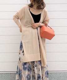 Q | サイドスリットロングカーデ(カーディガン/ボレロ)