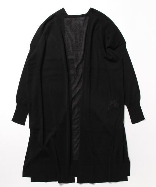 Q(キュー)の「サイドスリットロングカーデ(カーディガン/ボレロ・レディース・ベージュ/モスグリーン/ブラック・MEDIUM)」の5枚目の写真