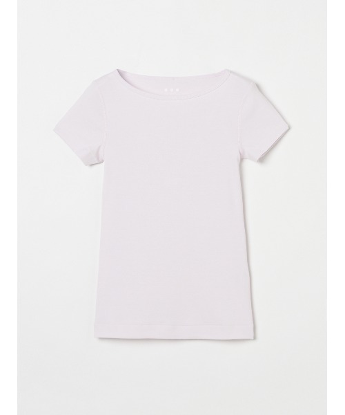 three dots(スリードッツ)の「オーガニックコットン 半袖ジンジャー(Tシャツ/カットソー・レディース・グリーン系その他/ネイビー/ブルー系その他/グレイッシュベージュ/ピンク系その他・SMALL/MEDIUM)」の5枚目の写真