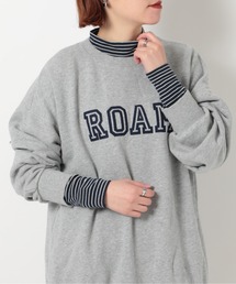 【Healthknit】53008 ベーシックボーダーフライスモックネックTシャツ 長袖