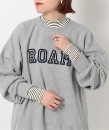 【Healthknit】53008 ベーシックボーダーフライスモックネックTシャツ 長袖
