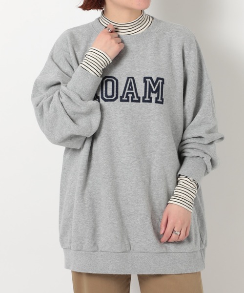 Healthknit(ヘルスニット)の「【Healthknit】53008 ベーシックボーダーフライスモックネックTシャツ 長袖(Tシャツ/カットソー・レディース・ネイビー/グリーン/レッド/ベージュ/ブラック・M)」の7枚目の写真