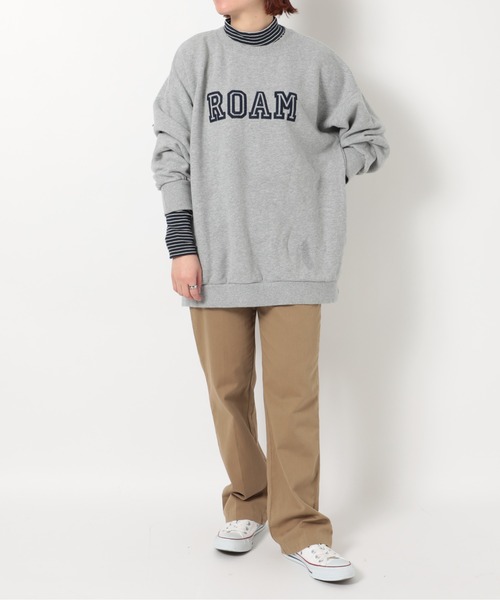 Healthknit(ヘルスニット)の「【Healthknit】53008 ベーシックボーダーフライスモックネックTシャツ 長袖(Tシャツ/カットソー・レディース・ネイビー/グリーン/レッド/ベージュ/ブラック・M)」の13枚目の写真