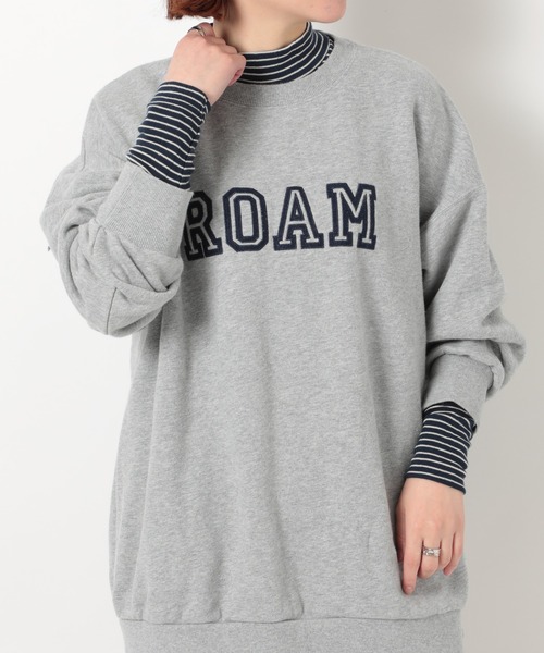 Healthknit(ヘルスニット)の「【Healthknit】53008 ベーシックボーダーフライスモックネックTシャツ 長袖(Tシャツ/カットソー・レディース・ネイビー/グリーン/レッド/ベージュ/ブラック・M)」の10枚目の写真