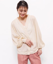 パフスリーブ」に該当するカーディガン/ボレロ（長袖）ファッション