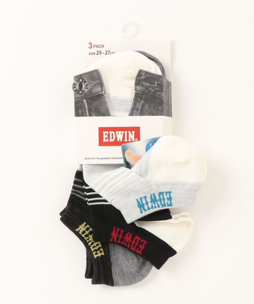 EDWIN（エドウィン）の「EDWIN/エドウイン ソックス ３足組 スニーカー丈（ソックス/靴下・メンズ・その他1/その他2・25-27CM）」の3枚目の写真