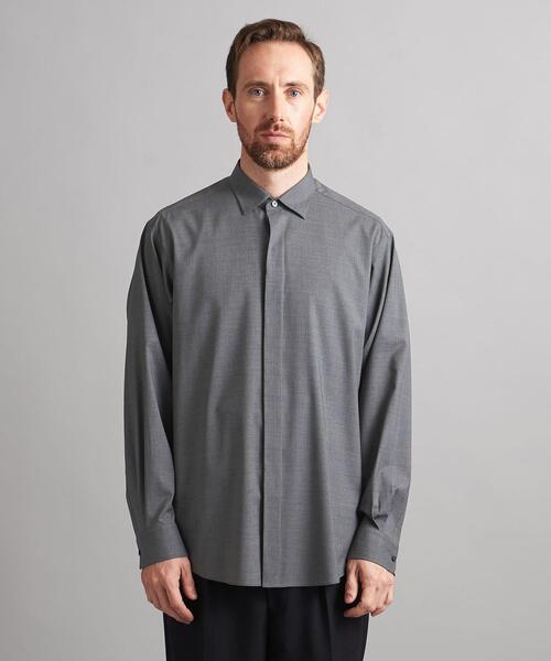 SOVEREIGN（ソブリン）の「＜SOVEREIGN＞ フライフロント シャツ（シャツ/ブラウス・メンズ・グレー/ネイビー・S/M/L）」の4枚目の写真