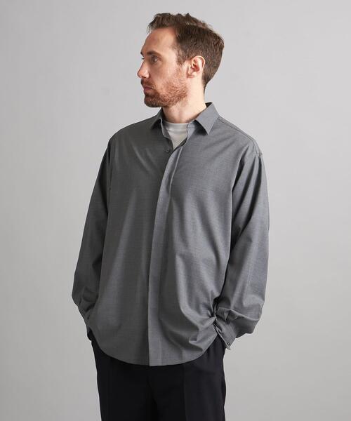 SOVEREIGN（ソブリン）の「＜SOVEREIGN＞ フライフロント シャツ（シャツ/ブラウス・メンズ・グレー/ネイビー・S/M/L）」の11枚目の写真