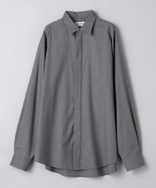 SOVEREIGN（ソブリン）の「＜SOVEREIGN＞ フライフロント シャツ（シャツ/ブラウス・メンズ・グレー/ネイビー・S/M/L）」の18枚目の写真