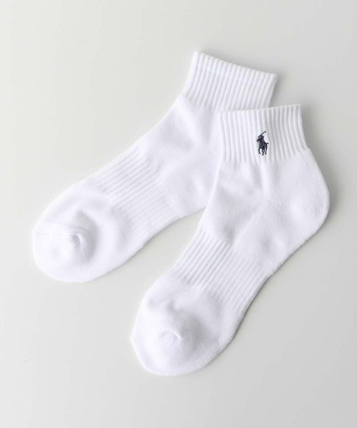 POLO RALPH LAUREN（ポロ ラルフ ローレン）の「【3足セット】POLO RALPH LAUREN メンズ 足底パイル アーチサポート ワンポイント ショートソックス 92009914（ソックス/靴下・メンズ・ブラック/マルチ/ホワイト・25-27CM）」の12枚目の写真