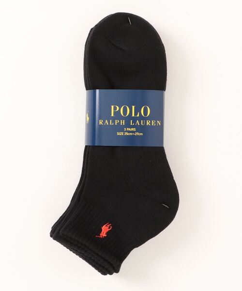 POLO RALPH LAUREN（ポロ ラルフ ローレン）の「【3足セット】POLO RALPH LAUREN メンズ 足底パイル アーチサポート ワンポイント ショートソックス 92009914（ソックス/靴下・メンズ・ブラック/マルチ/ホワイト・25-27CM）」の17枚目の写真