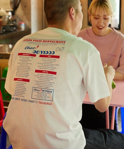 FREAK'S STORE（フリークスストア）の「▽【限定展開】Chao! bamboo/チャオバンブー　別注バックプリントTシャツ（Tシャツ/カットソー・レディース・ライトピンク/ブラック/オフホワイト/グリーン・MEDIUM/SMALL/LARGE）」の2枚目の写真