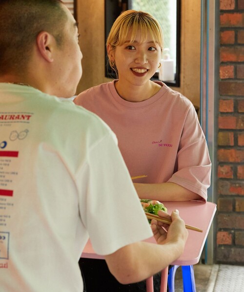 FREAK'S STORE（フリークスストア）の「▽【限定展開】Chao! bamboo/チャオバンブー　別注バックプリントTシャツ（Tシャツ/カットソー・レディース・ライトピンク/ブラック/オフホワイト/グリーン・MEDIUM/SMALL/LARGE）」の12枚目の写真