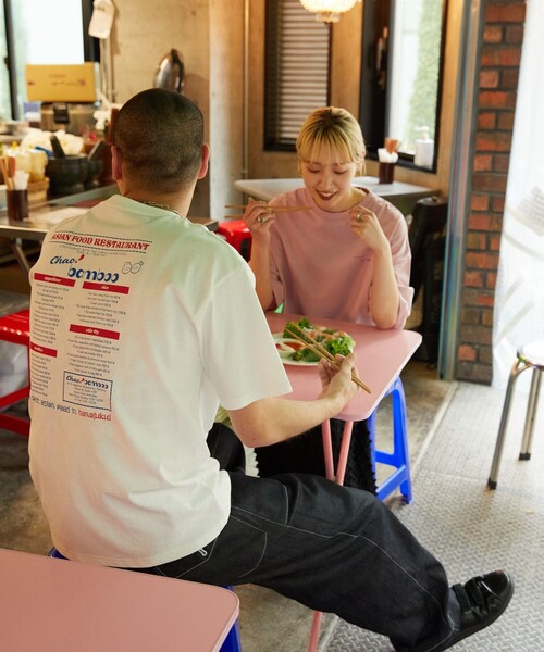 FREAK'S STORE（フリークスストア）の「▽【限定展開】Chao! bamboo/チャオバンブー　別注バックプリントTシャツ（Tシャツ/カットソー・レディース・ライトピンク/ブラック/オフホワイト/グリーン・MEDIUM/SMALL/LARGE）」の13枚目の写真
