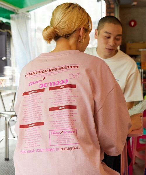 FREAK'S STORE（フリークスストア）の「▽【限定展開】Chao! bamboo/チャオバンブー　別注バックプリントTシャツ（Tシャツ/カットソー・レディース・ライトピンク/ブラック/オフホワイト/グリーン・MEDIUM/SMALL/LARGE）」の17枚目の写真