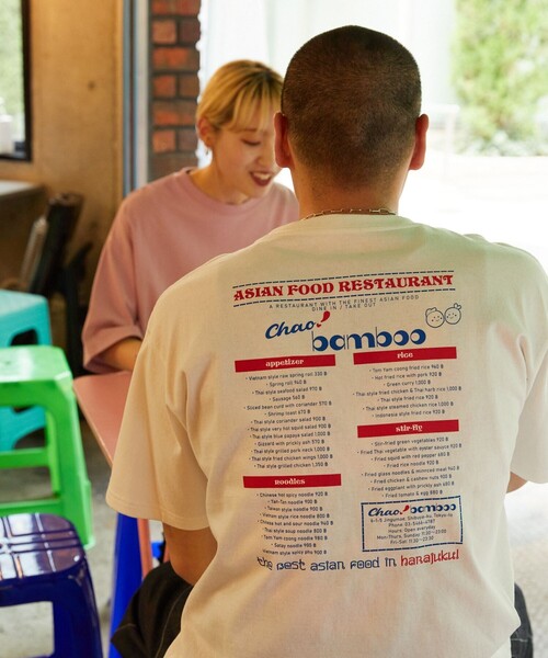 FREAK'S STORE（フリークスストア）の「▽【限定展開】Chao! bamboo/チャオバンブー　別注バックプリントTシャツ（Tシャツ/カットソー・レディース・ライトピンク/ブラック/オフホワイト/グリーン・MEDIUM/SMALL/LARGE）」の19枚目の写真