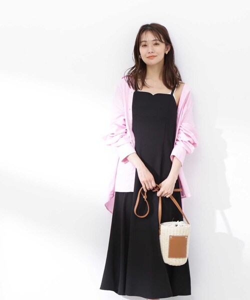 N.（N. Natural Beauty Basic）（エヌエヌナチュラルビューティーベーシック）の「◆ダブルストラップキャミワンピース（ワンピース・レディース・オフホワイト/ブラック・MEDIUM）」の15枚目の写真