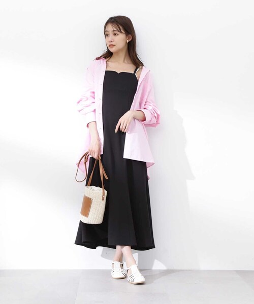 N.（N. Natural Beauty Basic）（エヌエヌナチュラルビューティーベーシック）の「◆ダブルストラップキャミワンピース（ワンピース・レディース・オフホワイト/ブラック・MEDIUM）」の16枚目の写真