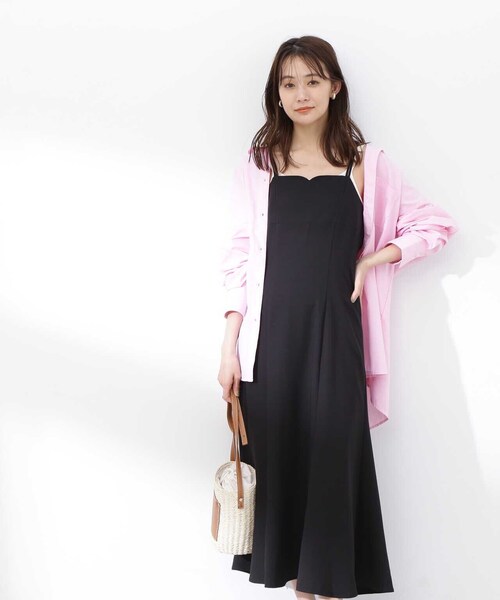 N.（N. Natural Beauty Basic）（エヌエヌナチュラルビューティーベーシック）の「◆ダブルストラップキャミワンピース（ワンピース・レディース・オフホワイト/ブラック・MEDIUM）」の20枚目の写真