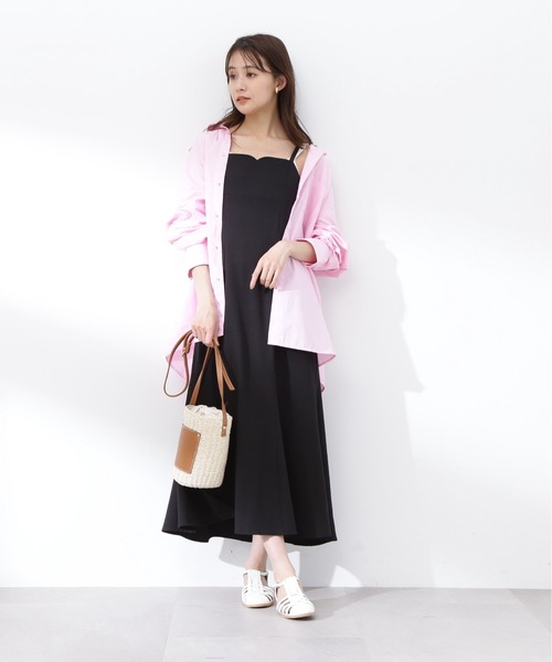 N.（N. Natural Beauty Basic）（エヌエヌナチュラルビューティーベーシック）の「◆ダブルストラップキャミワンピース（ワンピース・レディース・オフホワイト/ブラック・MEDIUM）」の12枚目の写真