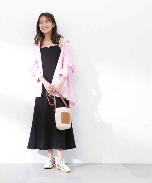 N.（N. Natural Beauty Basic）（エヌエヌナチュラルビューティーベーシック）の「◆ダブルストラップキャミワンピース（ワンピース・レディース・オフホワイト/ブラック・MEDIUM）」の6枚目の写真