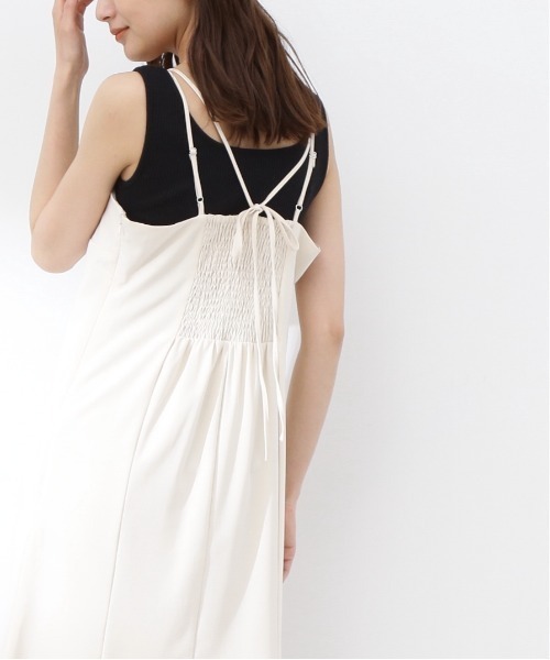 N.（N. Natural Beauty Basic）（エヌエヌナチュラルビューティーベーシック）の「◆ダブルストラップキャミワンピース（ワンピース・レディース・オフホワイト/ブラック・MEDIUM）」の10枚目の写真