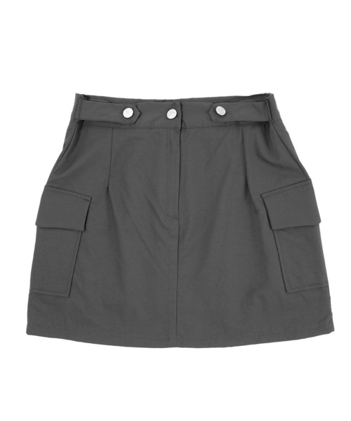 Figments(フィグメンツ)の「カーゴミニスカート(スカート・レディース・グレー/ブラック・FREE)」の12枚目の写真