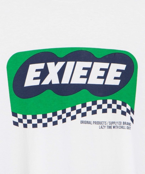 EXIEEE（イグジー）の「チェッカーフラグスリーブロンＴ（Tシャツ/カットソー・レディース・ブラック/ホワイト・MEDIUM/SMALL/LARGE）」の12枚目の写真