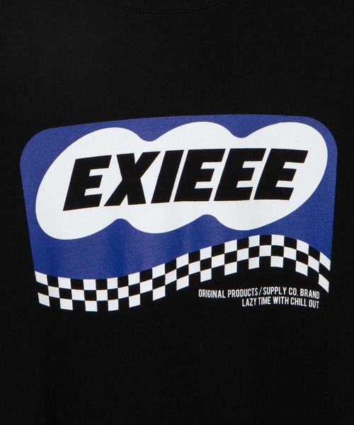 EXIEEE（イグジー）の「チェッカーフラグスリーブロンＴ（Tシャツ/カットソー・レディース・ブラック/ホワイト・MEDIUM/SMALL/LARGE）」の15枚目の写真