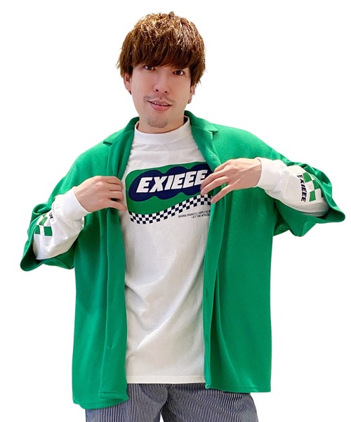 EXIEEE（イグジー）の「チェッカーフラグスリーブロンＴ（Tシャツ/カットソー・レディース・ブラック/ホワイト・MEDIUM/SMALL/LARGE）」の21枚目の写真