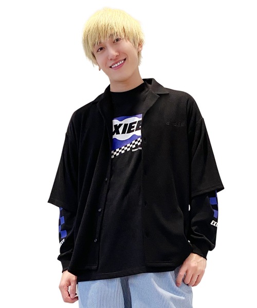 EXIEEE（イグジー）の「チェッカーフラグスリーブロンＴ（Tシャツ/カットソー・レディース・ブラック/ホワイト・MEDIUM/SMALL/LARGE）」の20枚目の写真