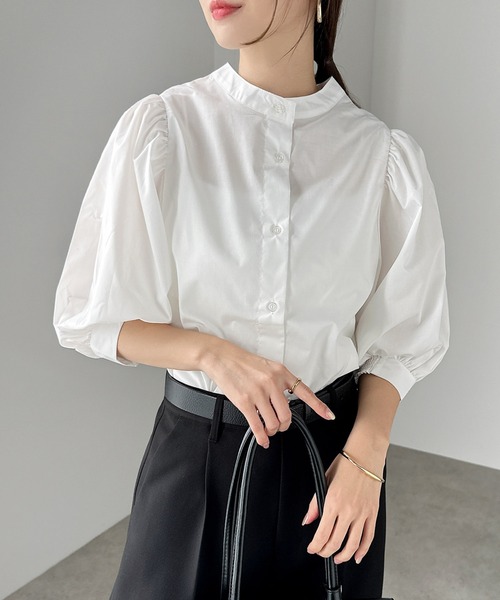 前後2WAYボリューム袖 ブラウス（シャツ/ブラウス）｜andme