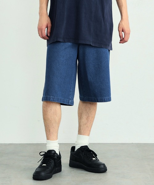 EDWIN（エドウィン）の「EDWIN エドウィン STEPMARK ワイド ペインターパンツ デニム ショートパンツ ユニセックス（デニムパンツ・メンズ・ライトインディゴブルー/ブルー・MEDIUM/X-LARGE/SMALL/LARGE）」の11枚目の写真