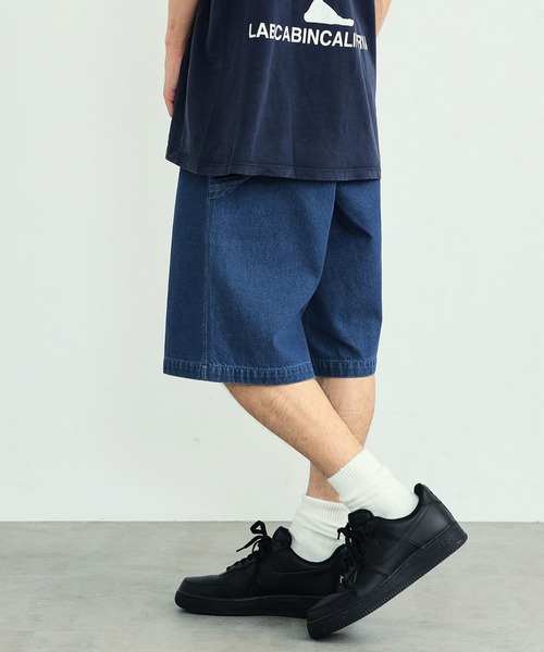EDWIN（エドウィン）の「EDWIN エドウィン STEPMARK ワイド ペインターパンツ デニム ショートパンツ ユニセックス（デニムパンツ・メンズ・ライトインディゴブルー/ブルー・MEDIUM/X-LARGE/SMALL/LARGE）」の20枚目の写真