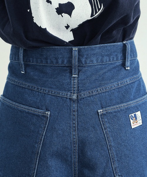 EDWIN（エドウィン）の「EDWIN エドウィン STEPMARK ワイド ペインターパンツ デニム ショートパンツ ユニセックス（デニムパンツ・メンズ・ライトインディゴブルー/ブルー・MEDIUM/X-LARGE/SMALL/LARGE）」の5枚目の写真