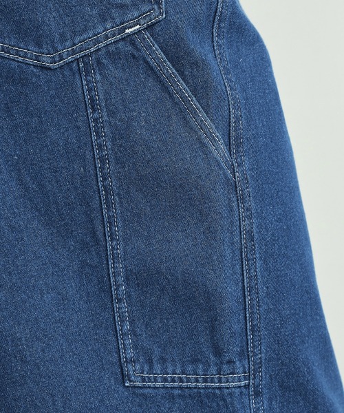 EDWIN（エドウィン）の「EDWIN エドウィン STEPMARK ワイド ペインターパンツ デニム ショートパンツ ユニセックス（デニムパンツ・メンズ・ライトインディゴブルー/ブルー・MEDIUM/X-LARGE/SMALL/LARGE）」の3枚目の写真