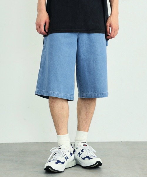 EDWIN（エドウィン）の「EDWIN エドウィン STEPMARK ワイド ペインターパンツ デニム ショートパンツ ユニセックス（デニムパンツ・メンズ・ライトインディゴブルー/ブルー・MEDIUM/X-LARGE/SMALL/LARGE）」の21枚目の写真