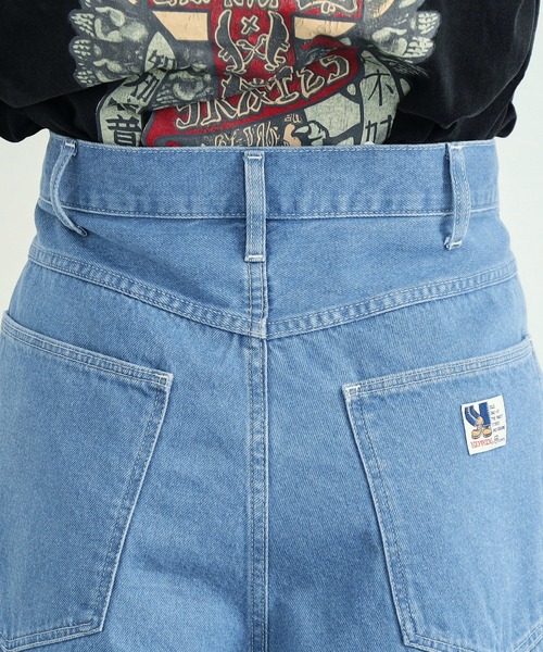 EDWIN（エドウィン）の「EDWIN エドウィン STEPMARK ワイド ペインターパンツ デニム ショートパンツ ユニセックス（デニムパンツ・メンズ・ライトインディゴブルー/ブルー・MEDIUM/X-LARGE/SMALL/LARGE）」の4枚目の写真