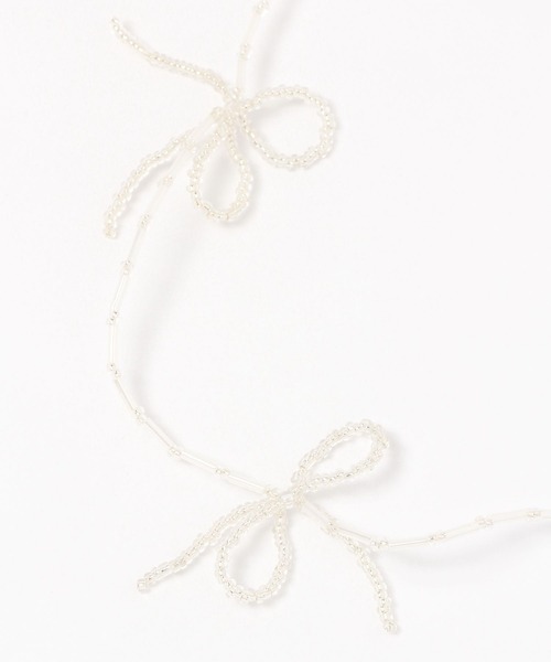 LOWRYS FARM（ローリーズファーム）の「ビーズリボンネックレス　 906298（ネックレス・レディース・その他・FREE）」の4枚目の写真