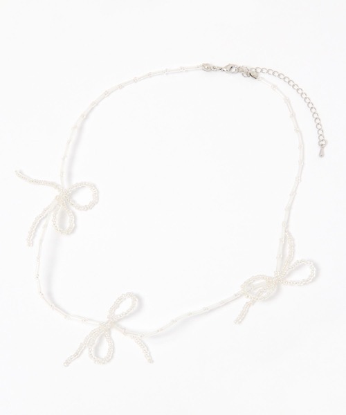 LOWRYS FARM（ローリーズファーム）の「ビーズリボンネックレス　 906298（ネックレス・レディース・その他・FREE）」の6枚目の写真