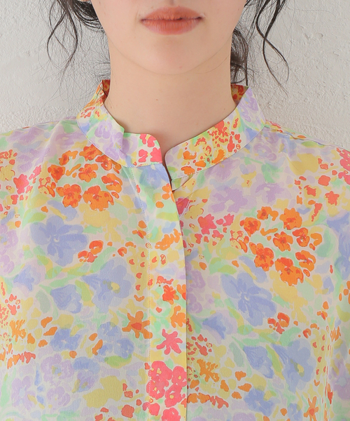 mii（ミー）の「【Mii / ミイ】PRINTED SHORT SLEEVE SHIRT：シャツ（シャツ/ブラウス・レディース・アイボリー・SMALL）」の8枚目の写真