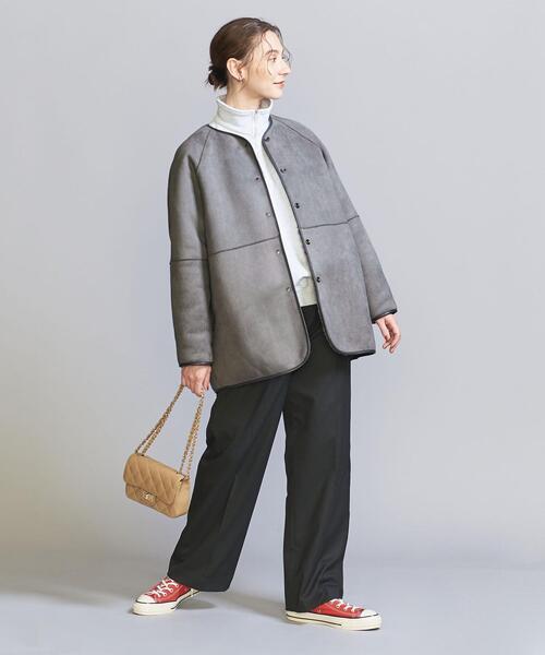 BEAUTY&YOUTH UNITED ARROWS（ビューティーアンドユースユナイテッドアローズ）の「【WEB限定】ボア×フェイクムートン リバーシブルコート -2WAY-（その他アウター・レディース・ダークグレー/ネイビー/オフホワイト・FREE）」の18枚目の写真