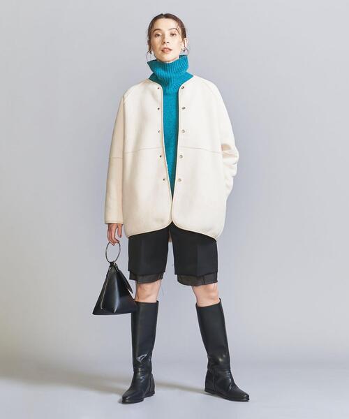 BEAUTY&YOUTH UNITED ARROWS（ビューティーアンドユースユナイテッドアローズ）の「【WEB限定】ボア×フェイクムートン リバーシブルコート -2WAY-（その他アウター・レディース・ダークグレー/ネイビー/オフホワイト・FREE）」の8枚目の写真
