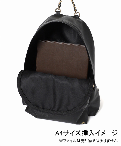 SLOBE IENA(スローブイエナ)の「《WEB限定/追加2》【OUTDOOR / アウトドア】SLOBE別注チェーンリュック(バックパック/リュック・レディース・ブラック・FREE)」の15枚目の写真