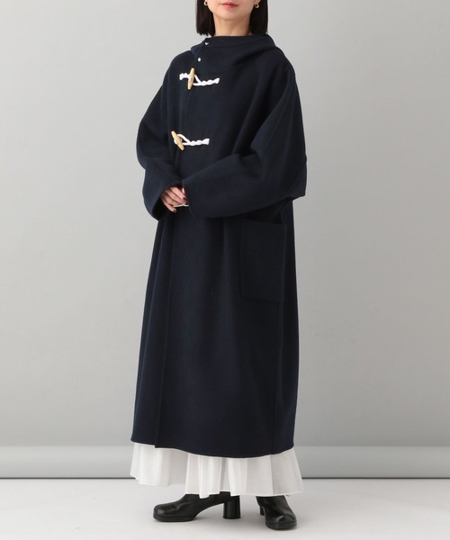 A part by（アパートバイ）の「スーパー100ウールダッフルコート（ダッフルコート・レディース・ブラウン系その他2/ネイビー・FREE）」の3枚目の写真