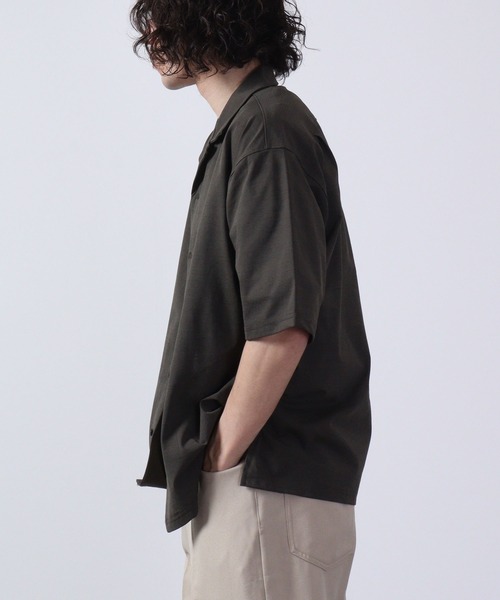 URBAN SQUARE(アーバンスクエア)の「URBAN SQUARE 接触冷感オープンカラーシャツ 半袖(シャツ/ブラウス・メンズ・ベージュ/ネイビー/カーキ/ブラック・M/LL/L)」の22枚目の写真