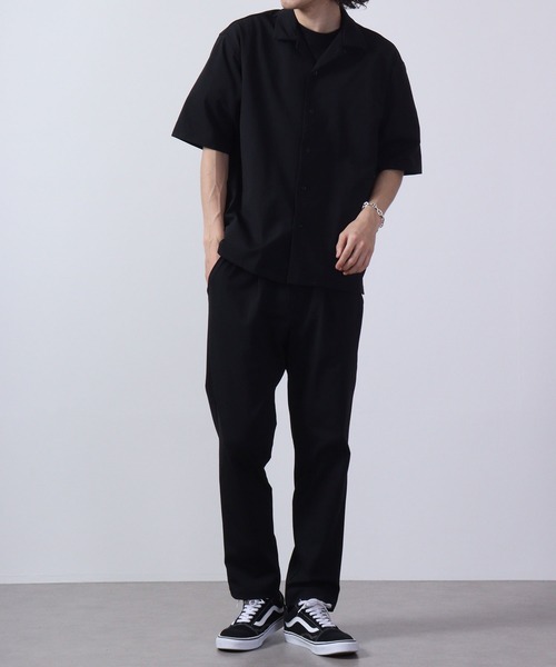 URBAN SQUARE(アーバンスクエア)の「URBAN SQUARE 接触冷感オープンカラーシャツ 半袖(シャツ/ブラウス・メンズ・ベージュ/ネイビー/カーキ/ブラック・M/LL/L)」の10枚目の写真